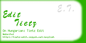 edit tietz business card